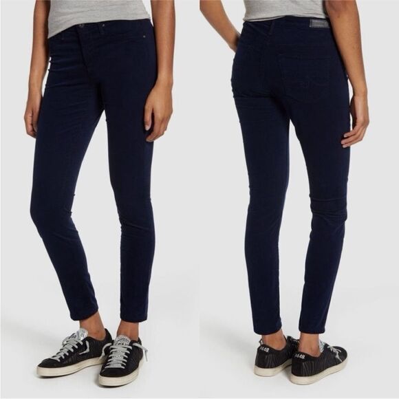 AG Jeans NWT The Legging Corduory Skinny Ankle Jeans In Deep Trenches Size 25 - Picture 1 of 8